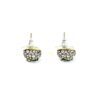 Chanel Crystal Ball Silver Stud Earrings with Gold CC 3