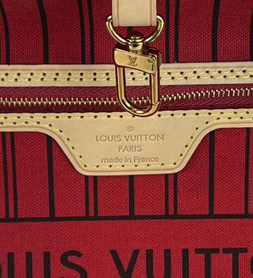 Louis Vuitton Monogram Neverfull MM Cherry Red 9