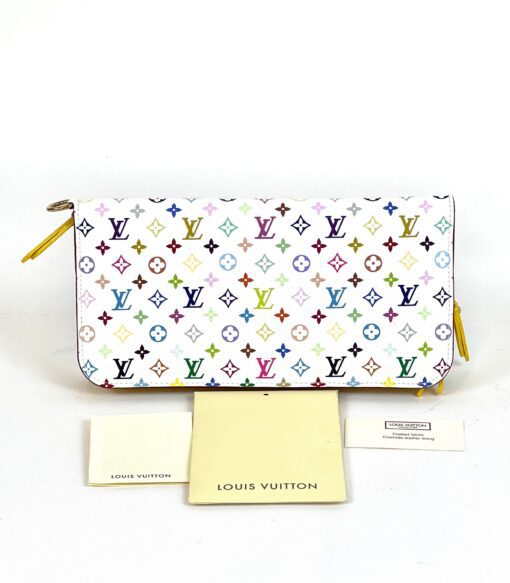 Louis Vuitton Monogram Multicolor Insolite Wallet White Yellow 4