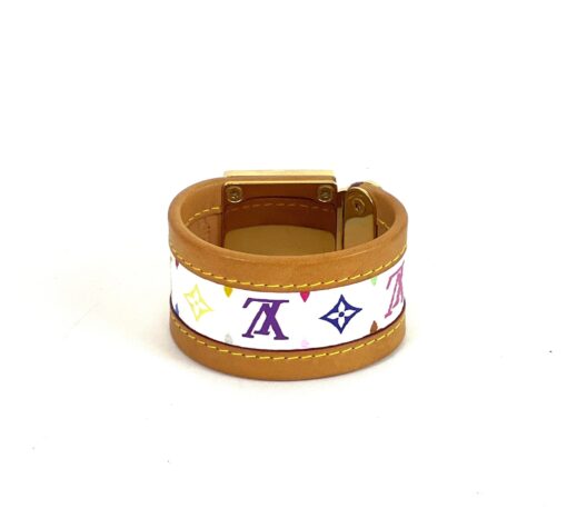 Louis Vuitton White Multicolor Murakami Cuff Bracelet - Image 8