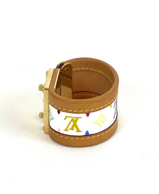 Louis Vuitton White Multicolor Murakami Cuff Bracelet - Image 5