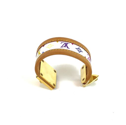 Louis Vuitton White Multicolor Murakami Cuff Bracelet - Image 3