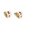 Hermes Mini Pop H Earrings White Rose Gold