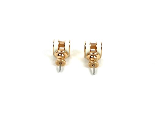 Hermes Mini Pop H Earrings White Rose Gold 7