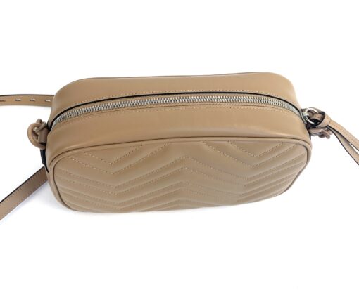 Gucci Sand Brown Small Marmont Crossbody New 8