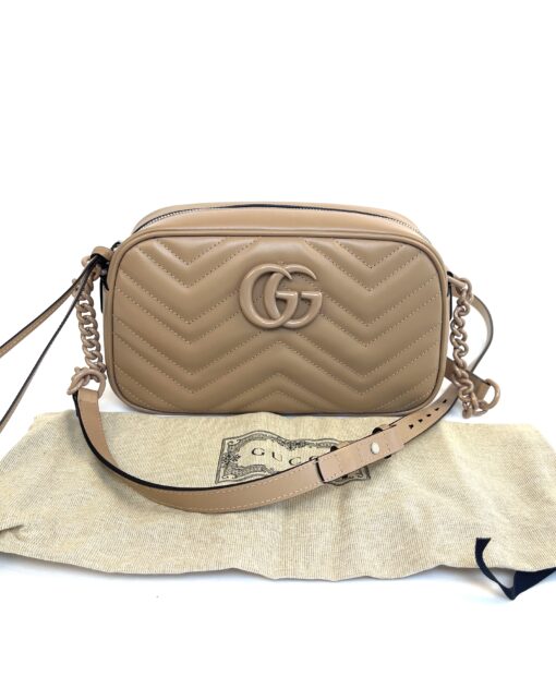 Gucci Sand Brown Small Marmont Crossbody 3
