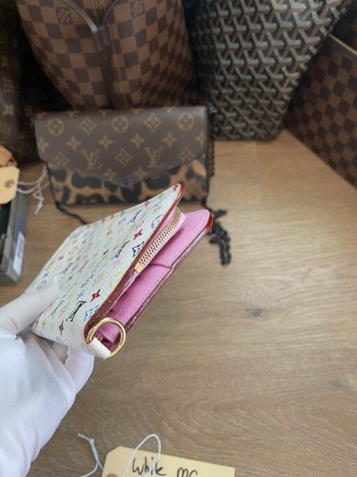 Louis Vuitton Monogram Multicolor Insolite Wallet White Litchi Pink - Image 9