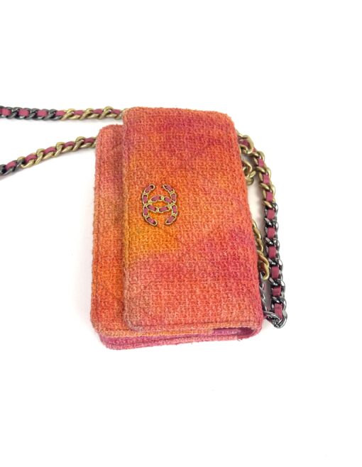 Chanel Quilted Pink Coral Tweed Crossbody Small - Image 6
