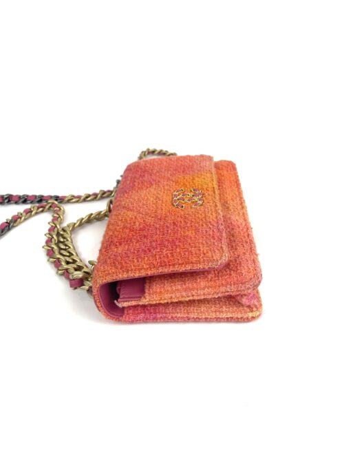 Chanel Quilted Pink Coral Tweed Crossbody Small - Image 22