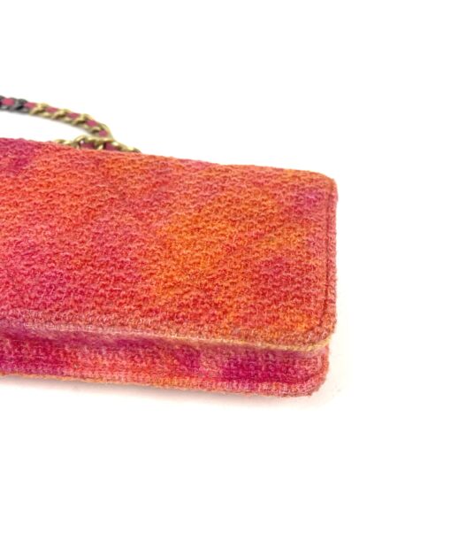 Chanel Quilted Pink Coral Tweed Crossbody Small - Image 17