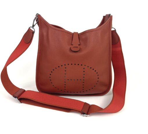 Hermes Evelyne PM 2016 Brick Red Taurillon Clemence Leather