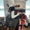 Chanel Medium Deauville Black Studded Logo Tote Bag 2