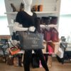 Chanel Medium Deauville Black Studded Logo Tote Bag 4