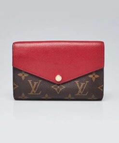 Bundle Louis Vuitton Leopard Felicie and LV Pallas Compact Monogram Red Wallet 2