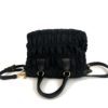 Prada Tessuto Gaufre Nylon Small Black Satchel Handbag 8