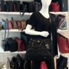 Prada Tessuto Gaufre Nylon Small Black Satchel Handbag 4