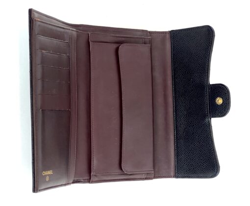 CHANEL Black Classic Flap Wallet 12