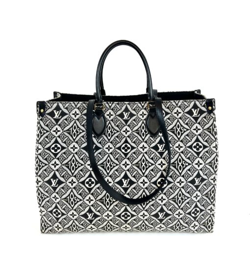 Louis Vuitton Onthego GM Jacquard Since 1854 Grey Shoulder Tote Bag