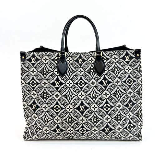 Louis Vuitton Onthego GM Jacquard Since 1854 Grey Shoulder Tote Bag 5