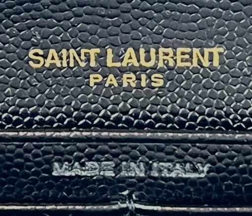 YSL SAINT LAURENT GRAIN DE POUDRE EMBOSSED LEATHER CASSANDRE MATELASSÉ LARGE FLAP WALLET 12