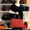 Chanel Red Caviar Grand Shopping Tote XL GST Silver 4