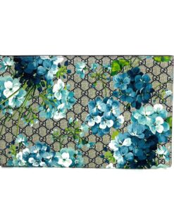 Gucci Blue Blooms Large Tablet Documents Holder Clutch