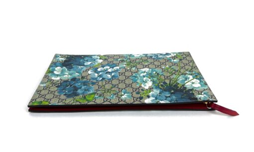 Gucci Blue Blooms Large Tablet Documents Holder Clutch 9