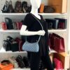 Gucci X PALACE Supreme Monogram Palace Textured Dollar Calfskin Shoulder Bag Blue 3