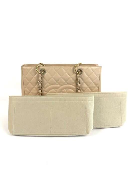 Chanel Caviar Quilted Grand Shopping Tote GST Beige Clair Gold 12