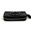Gucci Pebbled Calfskin Studded Soho Disco Zippy Black Wallet 6
