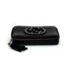 Gucci Pebbled Calfskin Studded Soho Disco Zippy Black Wallet 4