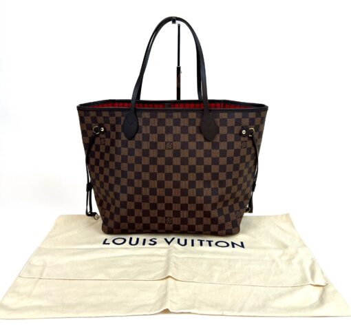 Louis Vuitton Neverfull Damier Ebene MM Cerise Red 4