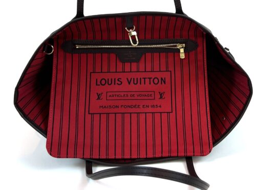 Louis Vuitton Neverfull Damier Ebene MM Cerise Red 13