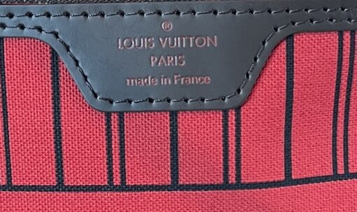 Louis Vuitton Neverfull Damier Ebene MM Cerise Red - Image 16