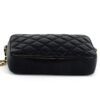 GIVENCHY Vintage Quilted Black Leather Gold Chain Crossbody Handbag 8