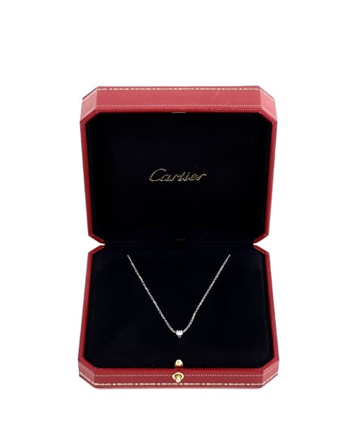 Cartier White Gold and Diamond Love Support Necklace 16″ 3