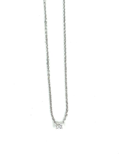 Cartier White Gold and Diamond Love Support Necklace 16″ 4