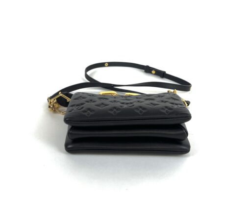 Louis Vuitton Lambskin Embossed Monogram Coussin BB Black Crossbody 7