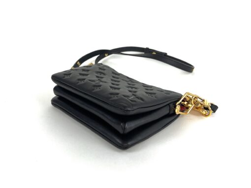 Louis Vuitton Lambskin Embossed Monogram Coussin BB Black Crossbody 11