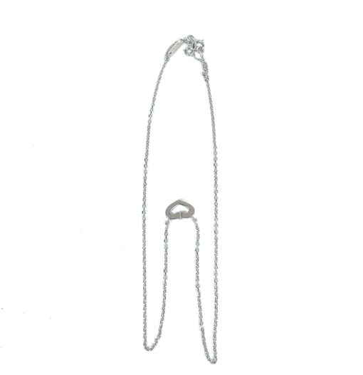 Cartier C Heart Diamond Ladies Necklace 18K White Gold - Image 15