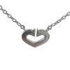 Cartier C Heart Diamond Ladies Necklace 18K White Gold 10