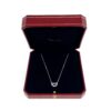 Cartier C Heart Diamond Ladies Necklace 18K White Gold 3