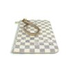 Louis Vuitton Damier Azur Canvas Neverfull MM Pochette Clutch Beige 7
