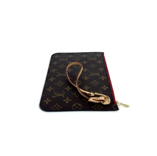 Louis Vuitton Monogram Canvas Neverfull Pochette Clutch Cherry 5