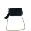front view with the chain strap at full drop