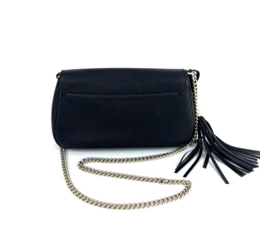 Gucci Black Leather Soho Flap Chain Crossbody - Image 3