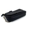 the bag lengthwise showing the base and zip