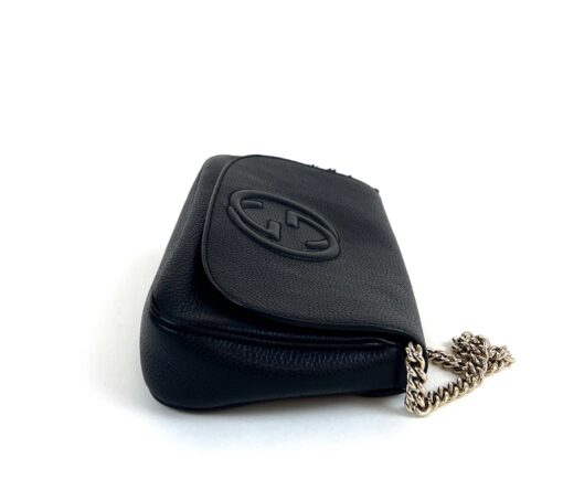 Gucci Black Leather Soho Flap Chain Crossbody - Image 6