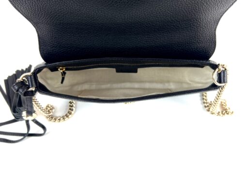 Gucci Black Leather Soho Flap Chain Crossbody 5