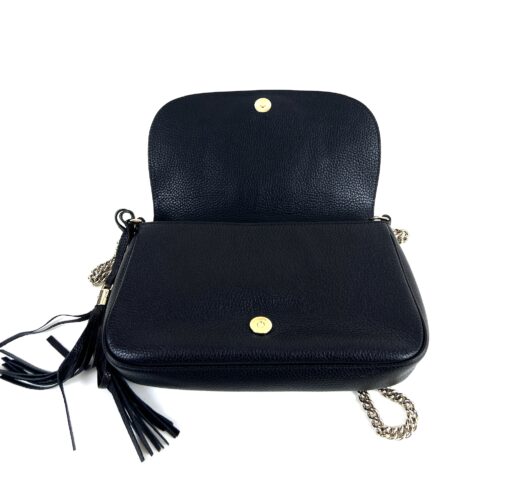 Gucci Black Leather Soho Flap Chain Crossbody - Image 13